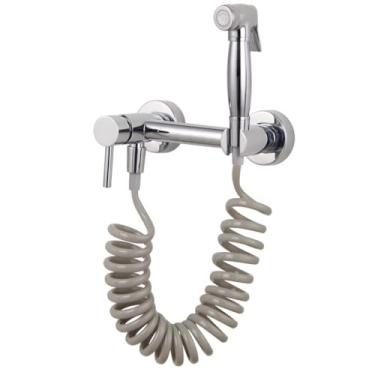 Imagem de Válvula quente e fria conjunto de bidê de chuveiro de água para limpeza de bocal de vaso sanitário (tamanho uniforme D)