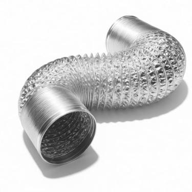 Imagem de Duto Flexível 150mm 2,5 Metros de Alumínio para Ventilação Saida de Ar Coifa Exaustor