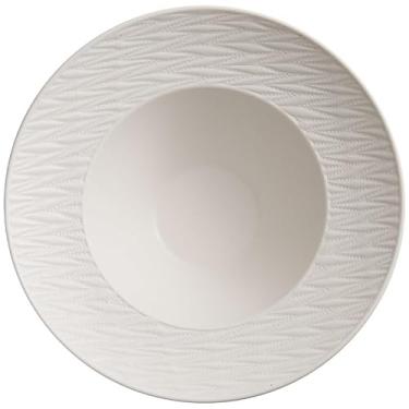 Imagem de URGDWEKJY Bandeja de jantar estilo japonês, tigela de sopa profunda, cerâmica, salada, frutas, iogurte, criativa, comida ocidental, massas, utensílios de mesa, prato de jantar (22 cm)