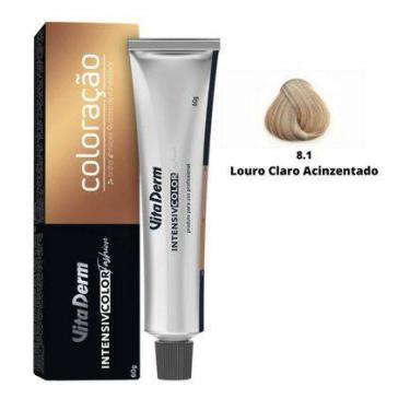 Imagem de 8.1 Louro Claro Acinzentado Coloração Creme 60g Vita Derm