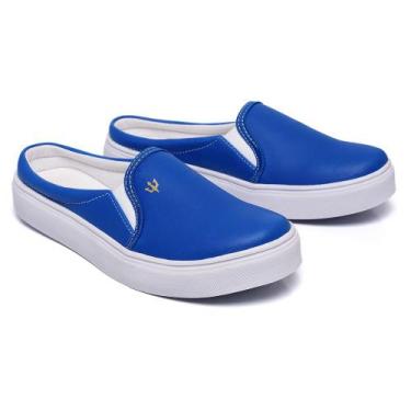 Imagem de Tênis Feminino Mule Slip On Babuche Sapatenis Casual - TennyWay, Azul 