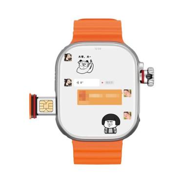 Imagem de Smartwatch Ultra Inteligente Android 9.0 Com Rede 4G, Câmera Rotativa,