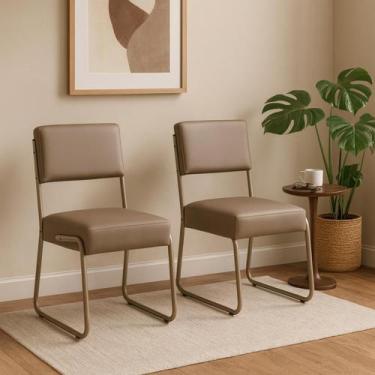 Imagem de Kit 2 Cadeiras Florida Corano Sala Escritorio Pes Reforçado - Dcazza, 