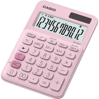 Imagem de Calculadora De Mesa Casio Ms20uc 12 Dígitos Rosa Claro
