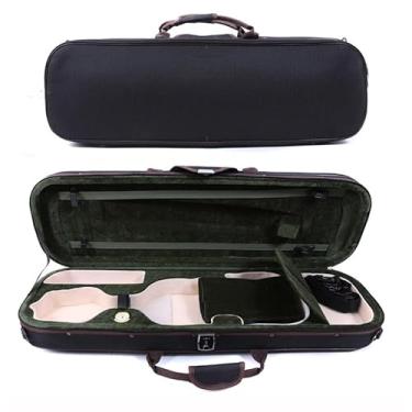 Imagem de Vetimobato Estojo Para Violino Oblongo 4/4, Tamanho Integral, Bolsa Rígida E Com 2 Suportes Arco, Higrômetro, Alças Traseiras Ajustáveis, Mochila (Estilo 1)