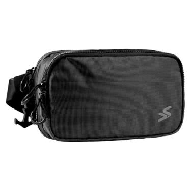Imagem de VOTAGOO Bolsa de cintura oculta – pochete masculina de nylon 420D resistente à água com bolso oculto e cinto ajustável – 25 cm L x 15 cm A x 7 cm P (preto)