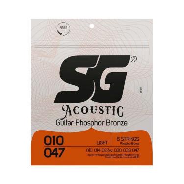 Imagem de Encordoamento Sg P/ Violão Aço Phosphor/bronze Light 10/47 - Ec0470