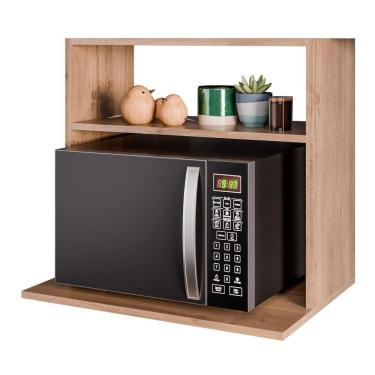 Imagem de Suporte Aéreo Multiuso Para Forno Micro-ondas Luara 60cm Freijó - Abmaza