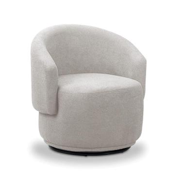 Imagem de Poltrona Decorativa Orgânica Névoa Bouclê E03 - D`rossi Cor Cinza Claro