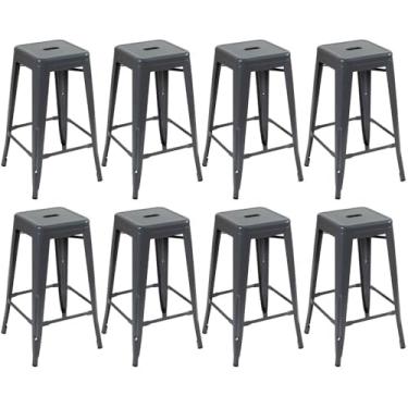 Imagem de Loft7, Kit 8 banquetas altas Iron Tolix 76 cm