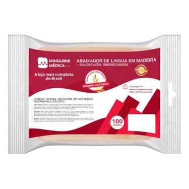Imagem de Palito Para Depilação Abaixador De Língua Pacote C/ 100un. - MagazineM