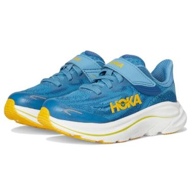 Imagem de HOKA Tênis infantil unissex Clifton 10 (criança pequena), Azul alpino/noite nebulosa, 11 Little Kid