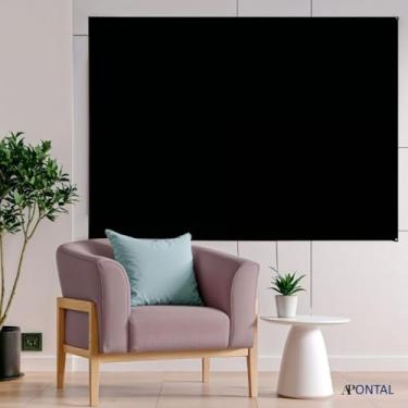 Imagem de Cortina Painel Blackout com Tiras Autocolantes para Sala Quarto Cozinha (P - 100x135cm)