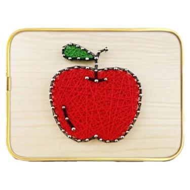 Imagem de MerainMe Kit de arte de corda 3D DIY artesanato de frutas, decoração de casa, sinuoso, terno de desenho para crianças, família iniciante, presente de Natal feito à mão (inclui todos os acessórios e
