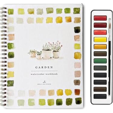 Imagem de Apostilas De Aquarela, Conjunto De Tinta Aquarela De 12 Cores Com Pincel, Apostilas De Aquarela Para Pássaros Para Iniciantes, D