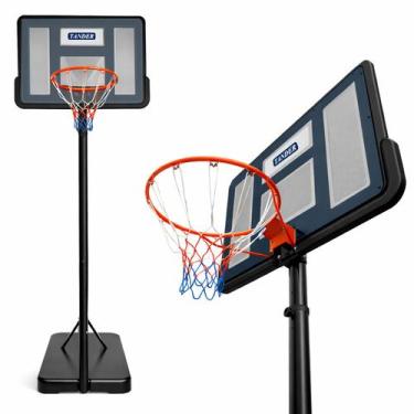 Imagem de Tabela de Basquete Portátil Móvel Altura Ajustável 1,50 até 3,05 M Aro