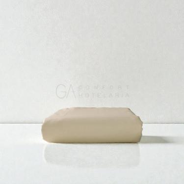 Imagem de Lençol Hotel Avulso Sem Elástico 180 Fios Casal 220x250cm Bege - Madri