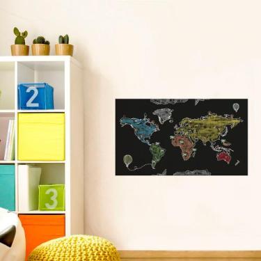 Imagem de Adesivo Lousa Infantil Mapa 0,58x1,00m  - TACOLADO PAPEL DE PAREDE, 0,