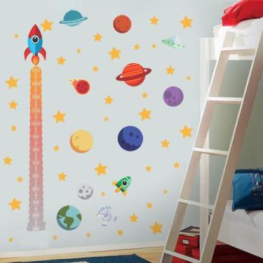 Imagem de Régua de Crescimento Infantil Espaço Sideral - TaColado.