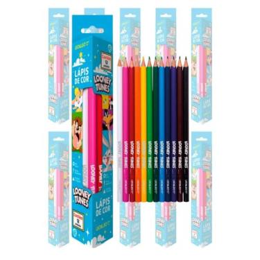 Imagem de COMP Kit Papelaria Atacado 10 Caixas de Lápis de Cor 12 Cores Cada - L