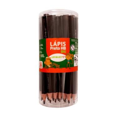 Imagem de Pote com 36 unds de Lápis Grafite Hb Resina Preto Triangular Big Leo&L