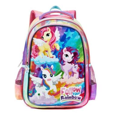 Imagem de Mochila Escolar Infantil Unicórnio - DENLEX