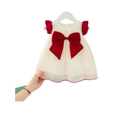 Imagem de Vestido De Verão Para Meninas Com Laço Em Tule, Vestido De Princesa Fo