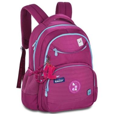Imagem de Mochila De Costas Luluca Escolar Juvenil Para Laptop Oficial, Rosa