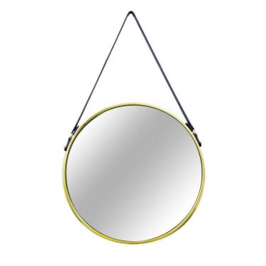 Imagem de Espelho Redondo Decorativo Metal Dourado Mart Collection