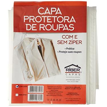 Imagem de CAPA PROTETORA DE ROUPA/TERNO COM ZIPER, RIBERCAPAS, BEGE