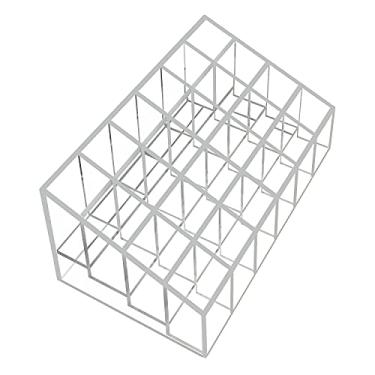 Imagem de Organizador de batons transparentes com 24 compartimentos para batom, garrafas