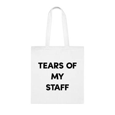 Imagem de Sacola de equipe, sacola Tears Of My Staff, presente de equipe, bolsa de ombro de equipe, bolsas reutilizáveis para leitores, ideia de presente de cesta de Natal de aniversário, presente