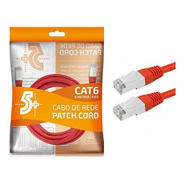 Imagem de Cabo Patch Cord Cat6E Rj45 Ftp Vermelho 5 metros Chip Sce 018-9923