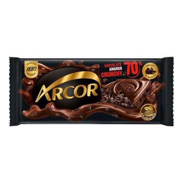 Imagem de Chocolate Arcor Tablete Amargo 70% Crunchy 80G
