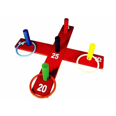 Imagem de Brinquedo Educativo Jogo De Argolas Cruz Em Mdf Com 10 Peças