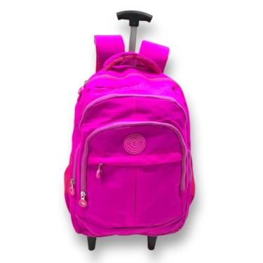 Imagem de Mochila DeRodinha Adulto Juvenil Em Nylon Tactel Espaço Para Notebook (rosa)