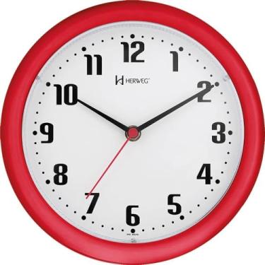 Imagem de Relógio de Parede Quartz Vermelho Pantone 711
