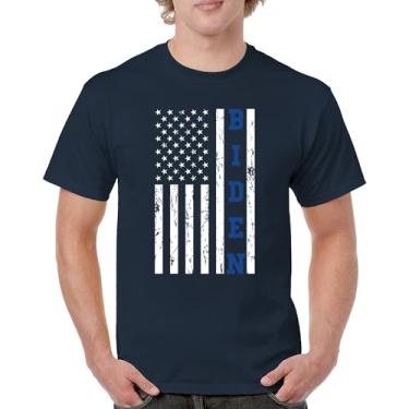 Imagem de Camiseta Joe Biden Bandeira Americana 2024 Pro Democratic Party President Democrats Blue States USA Political Men's Tee, Azul marinho, P