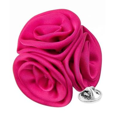 Imagem de Vittorio Vico Broche de lapela premium trio de flores - lapela formal para homens, broche de flor, 2.0" (5.10CM), Poliéster, Não aplicável
