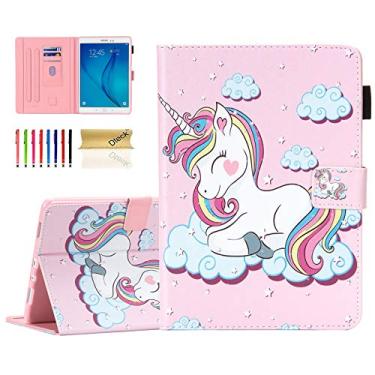 Imagem de Capa universal Dteck para tablet de 9,5 a 10,5 polegadas – Capa protetora fina com flip universal para tablet Samsung/Asus/Lenovo/Acer/Huawei/iPad 9,3 polegadas 9,6 polegadas 9,7 polegadas 10,1 polegadas 10,2 polegadas (unicórnio milho)