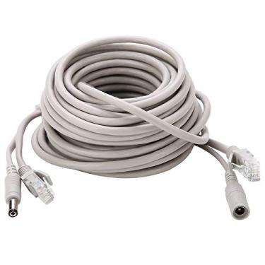 Imagem de 5M 10M 15M 20M RJ45 DC Ethernet Cabo CCTV para Câmeras IP NVR 10Mbps100Mbps (15 milhões)