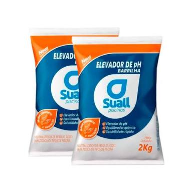 Imagem de Kit 02 Elevador De Ph Barrilha Leve P/ Piscina 2kg Suall