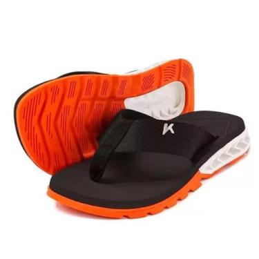 Imagem de Chinelo Kenner Rakka Infantil Kids Adulto, Preto, Laranja, 44