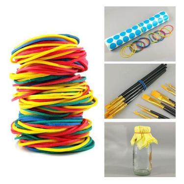 Imagem de Pacote De Elastico Resistente Colorido Multiuso 50g - LELONG, Colorido