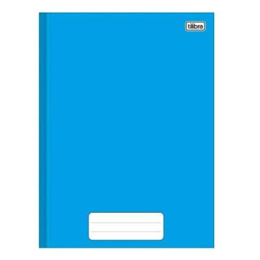 Imagem de Caderno Costurado Tilibra 1/4 Capa Dura Pepper Azul 80 Folhas Embalage