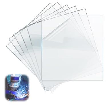 Imagem de Lente de capa de capacete de soldagem KP2898-1 serve para Lincoln Electric Viking 3350, 2450, 750S e 850S Series, 11,4 cm x 13,3 cm, lentes transparentes para soldador elétrico (externo) - 6 peças
