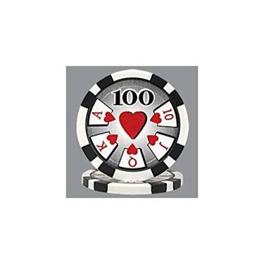 Imagem de Trademark Poker High Roller 100 fichas de pôquer (100 peças), 11,5 g