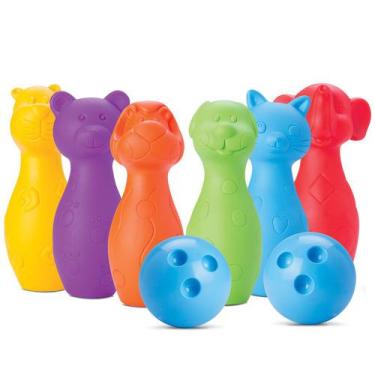 Imagem de Jogo De Boliche Brinquedo Infantil Coleção 06 Bichinhos - Roma