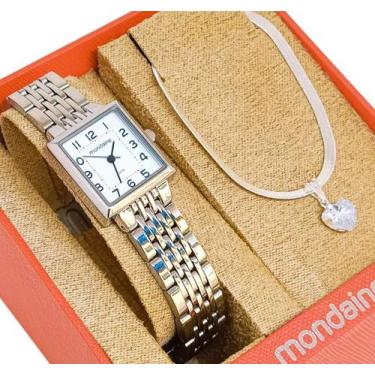 Imagem de Relógio Mondaine Feminino Original Prata Quadrado À Prova D'Água com N