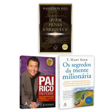 Imagem de Kit 3livros, Pai Rico, Pai Pobre + Os Segredos Da Mente Milionária + Q
